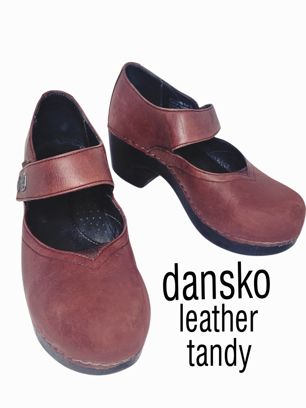 Dansko Tandy Leather Mary Jane in Brown Size 38 Or Usa 7.5-8